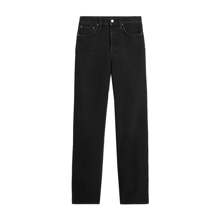 Classic cut denim full length faded black