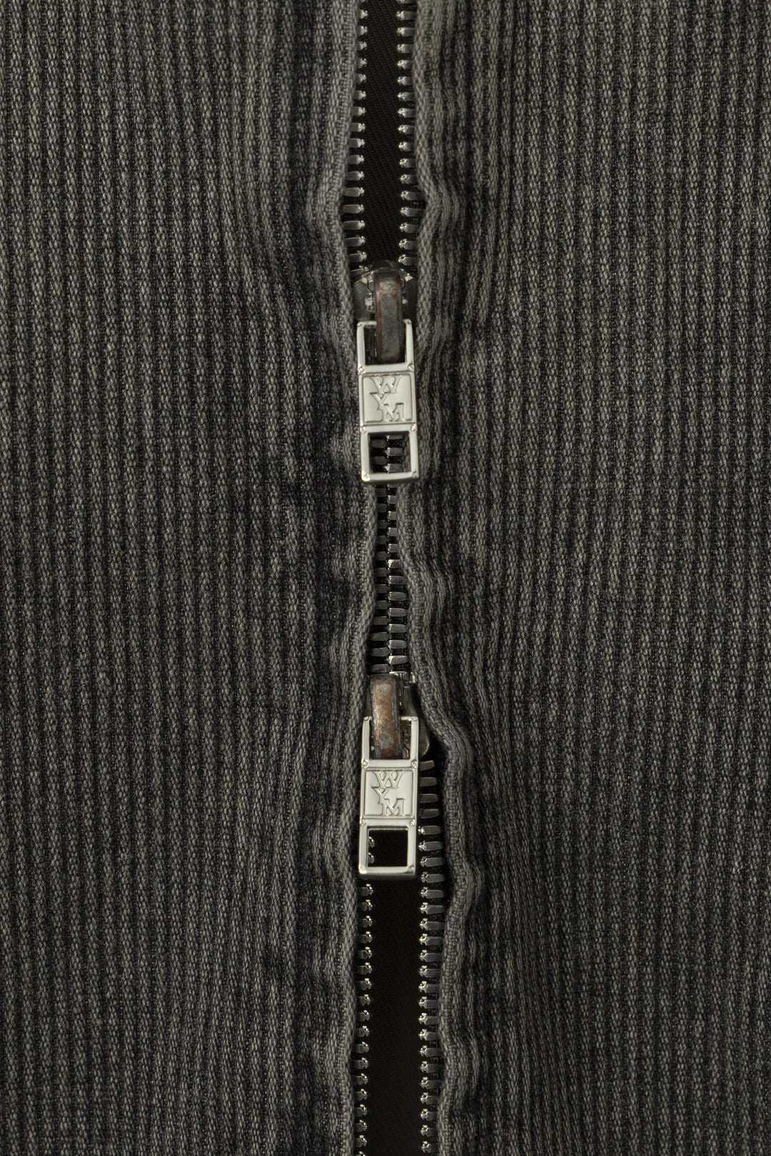 Gray Ribbed Denim Jumper