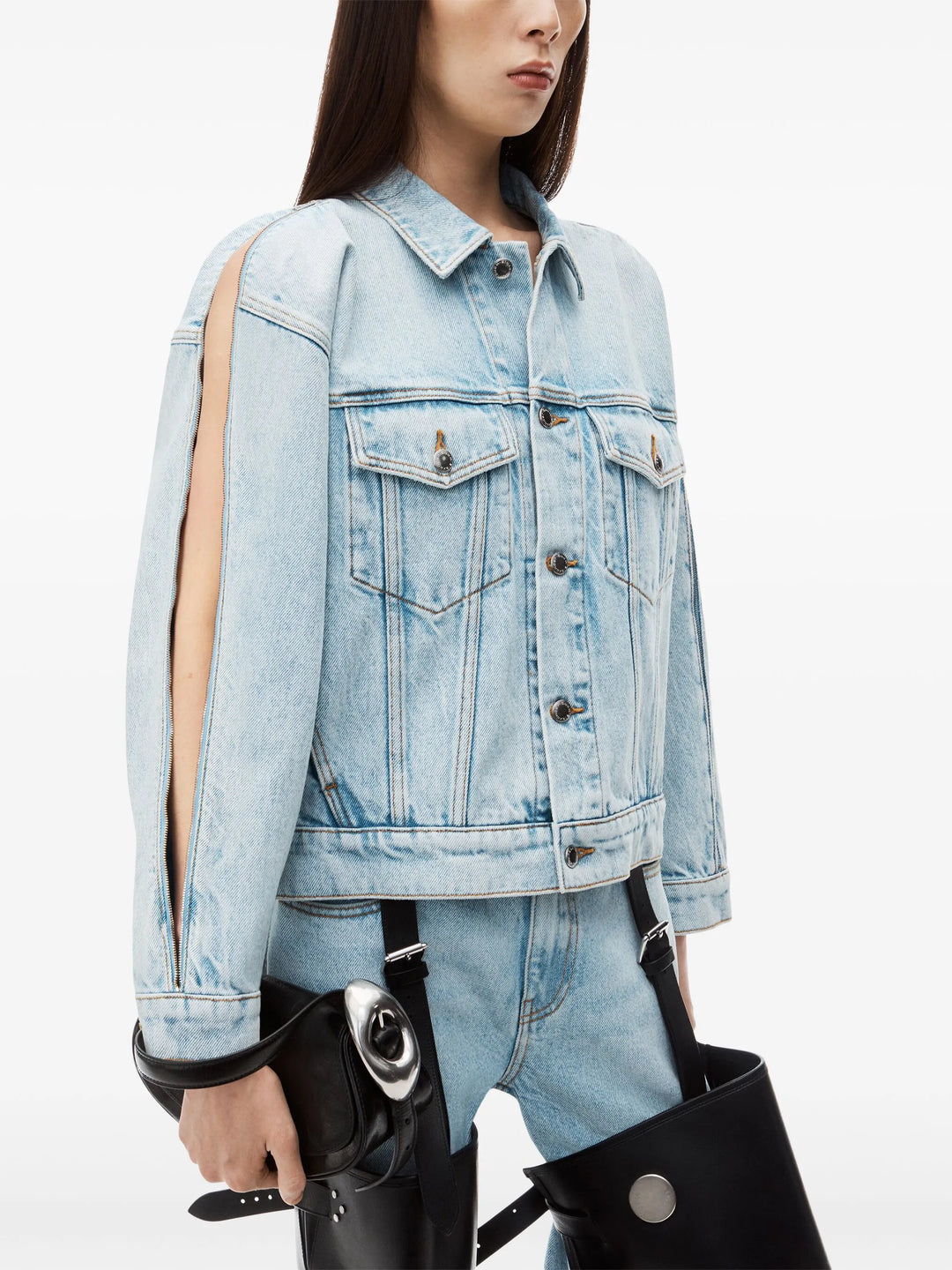 Alexander Wang - ジップスリーブ デニムジャケット