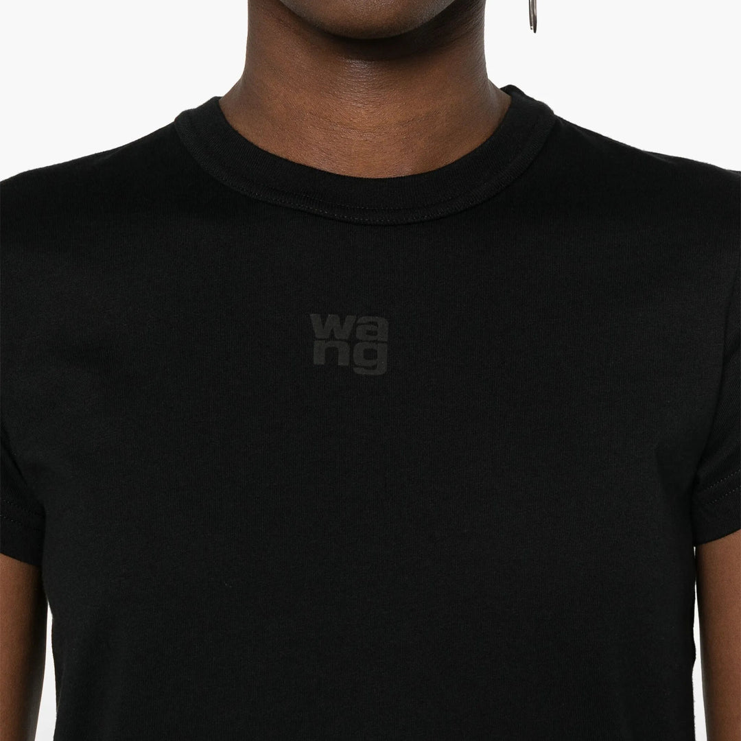 コットンジャージー ロゴ シュランケン Tシャツ | Why are you here? コットンジャージー ロゴ シュランケン Tシャツ | Why are you here?
