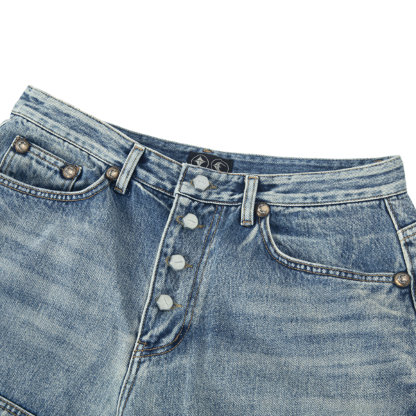 Double Knee Denim Short - THUG CLUB