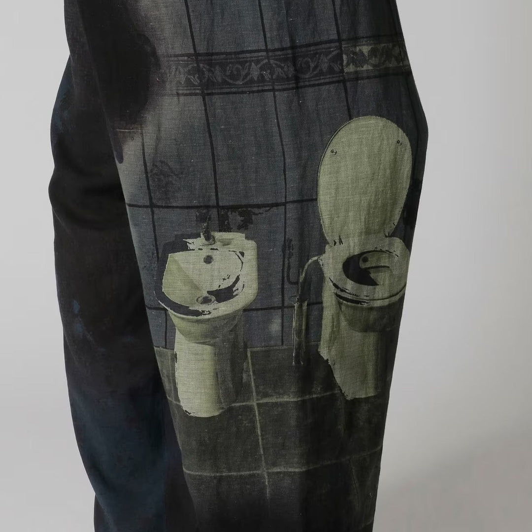 Yohji Yamamoto - FOUNTAIN PRINTED PANTS
