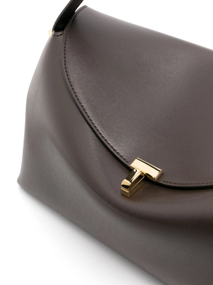 T-Lock leather top handle bark