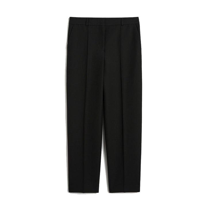 Low-waist tailored trousers black