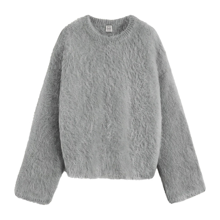 Boxy alpaca knit dark Grey mélange