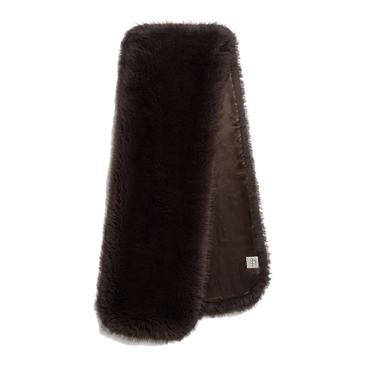 Faux fur stole beaver brown