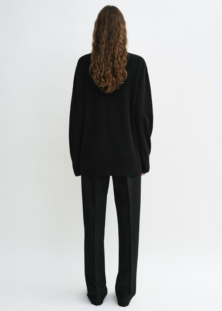 Cashmere V-neck knit black