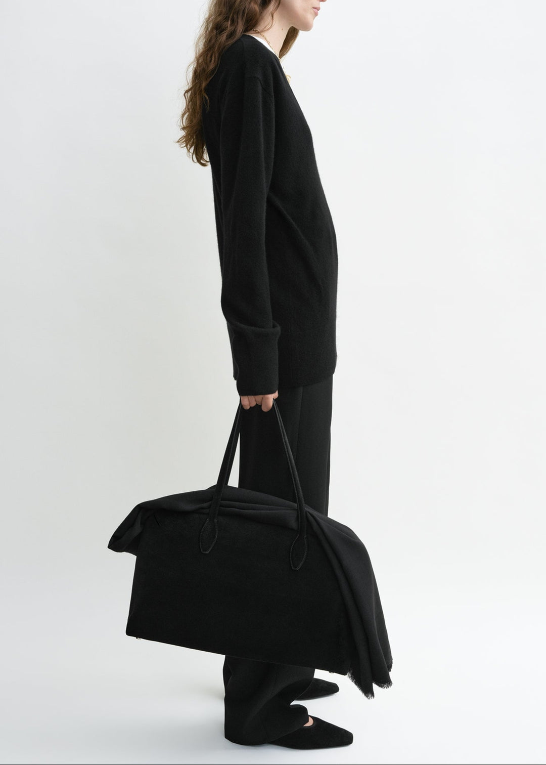 Cashmere V-neck knit black