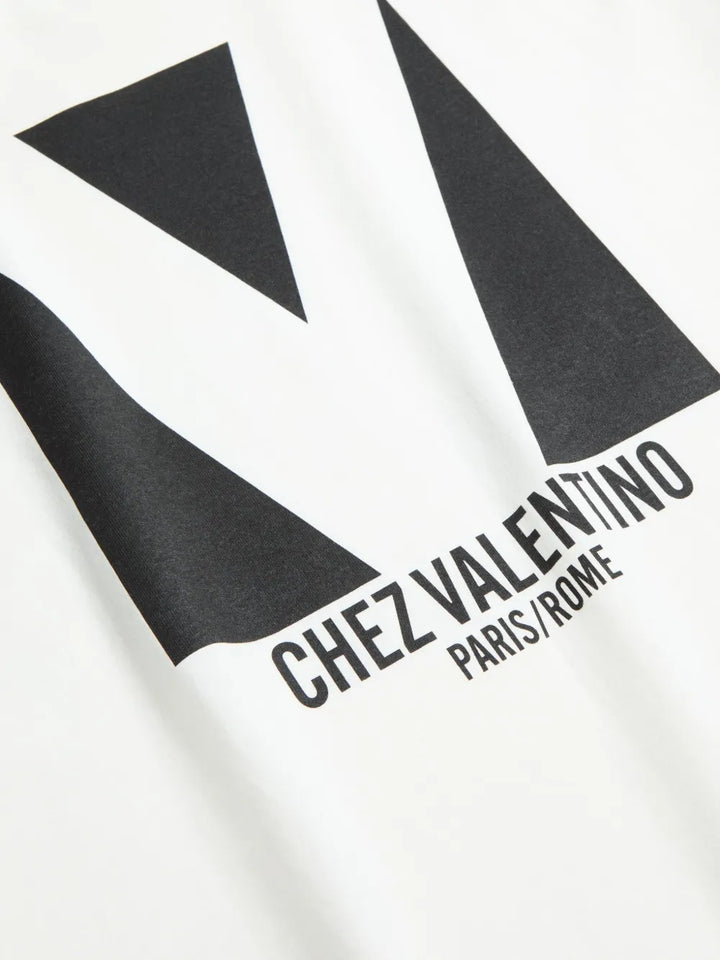 Valentino - プリント コットン Tシャツ