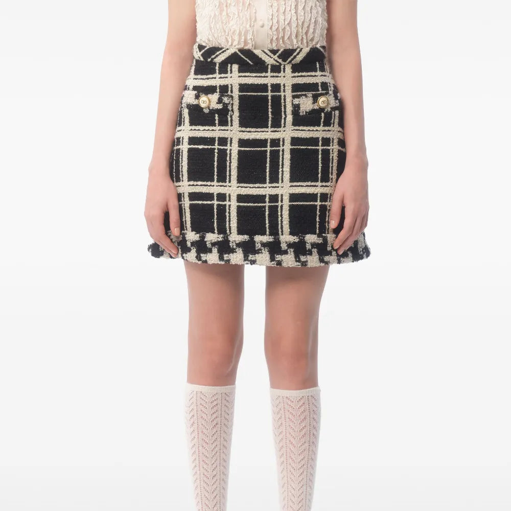 Valentino - チェック ツイードスカート