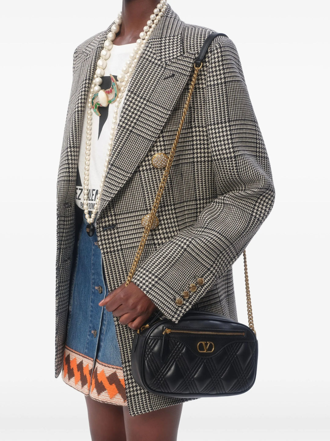 Valentino - チェック バージンウール ツイード ブレザー