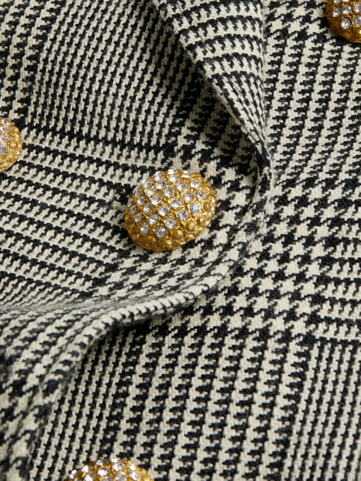 Valentino - チェック バージンウール ツイード ブレザー