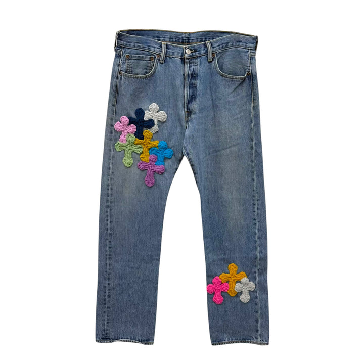 "Y.A.R.N." 3D Cross Pants【D】