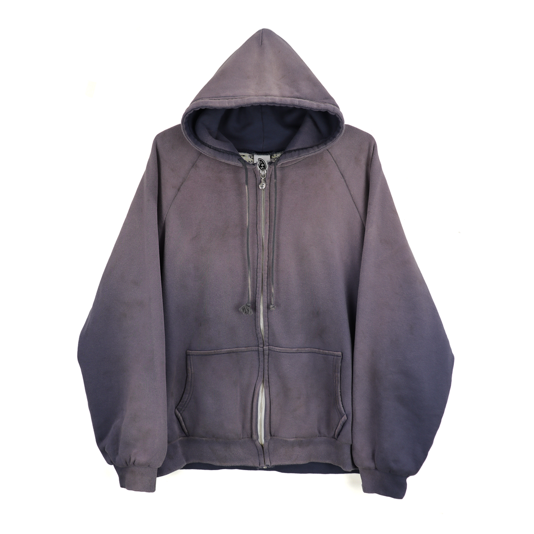 THE WORLD IS YOURS - Double face paisley zip hoodie