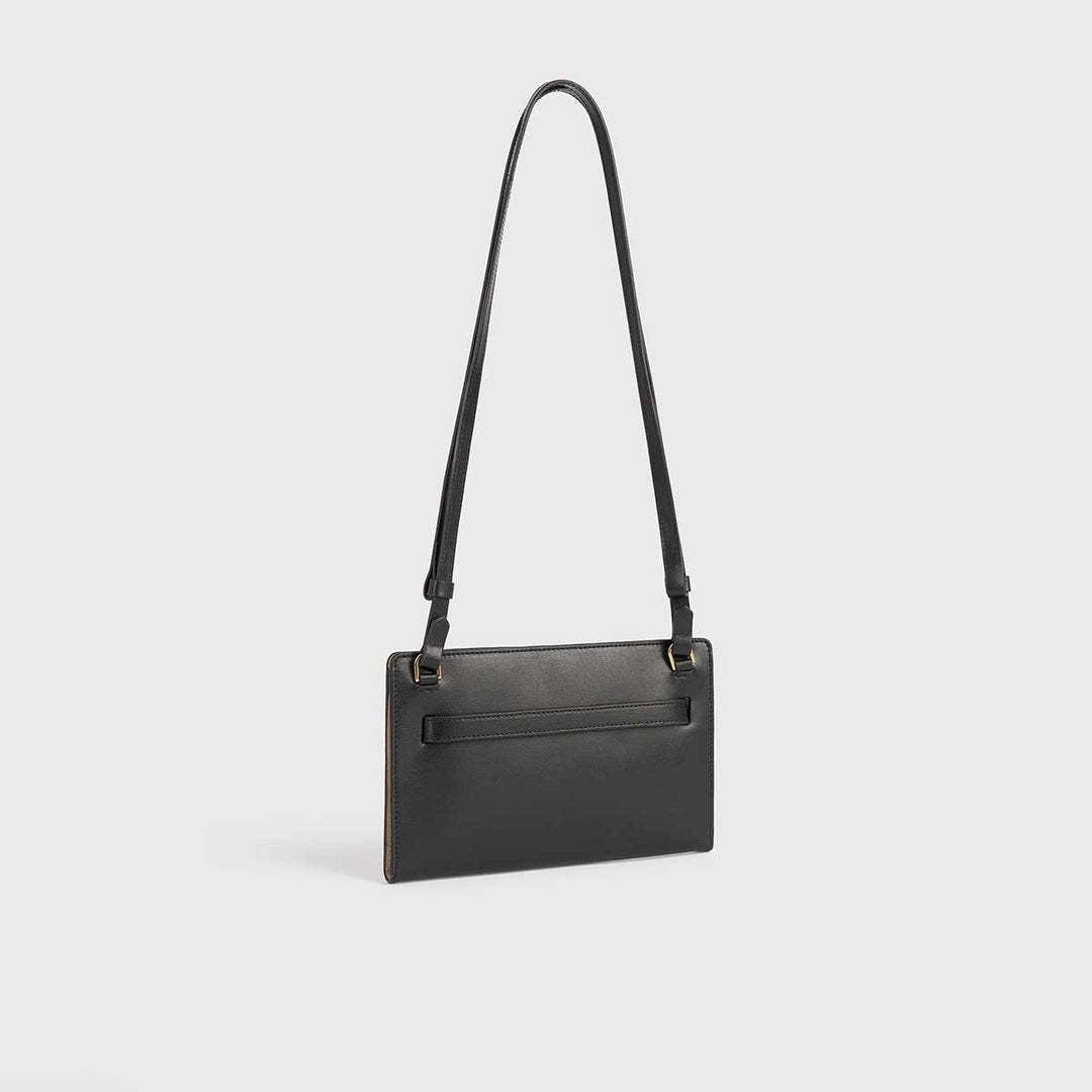 Belted leather crossbody