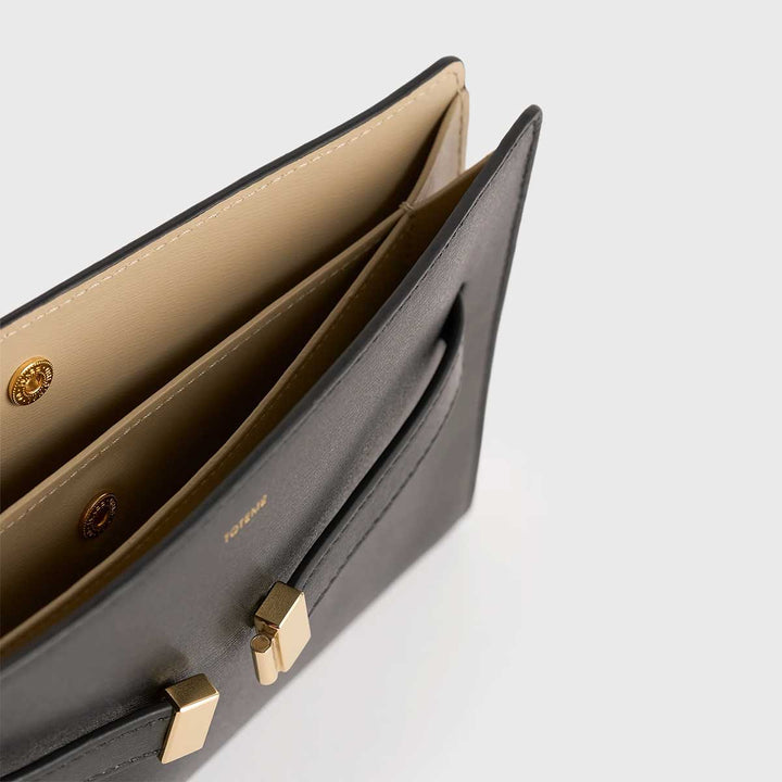 Belted leather crossbody