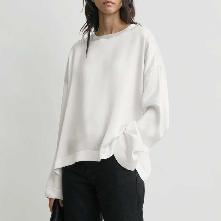 Boxy satin top