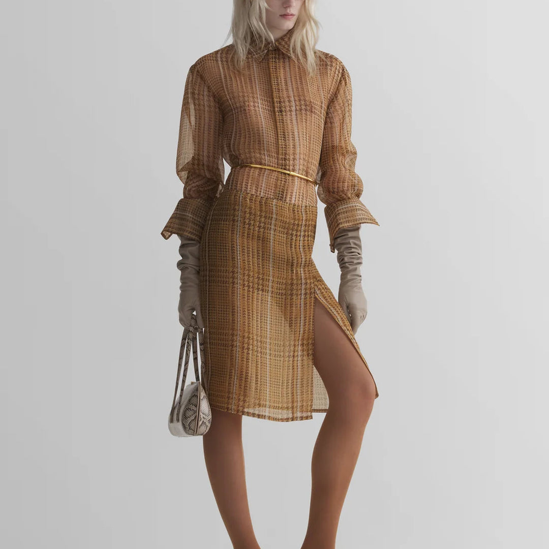sheer organza shirt