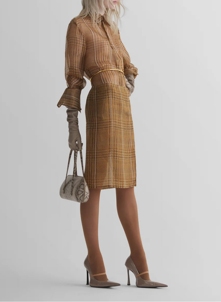 sheer organza wrap skirt