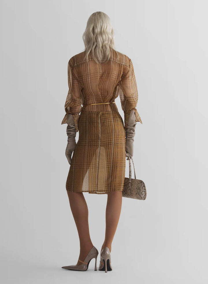 sheer organza wrap skirt