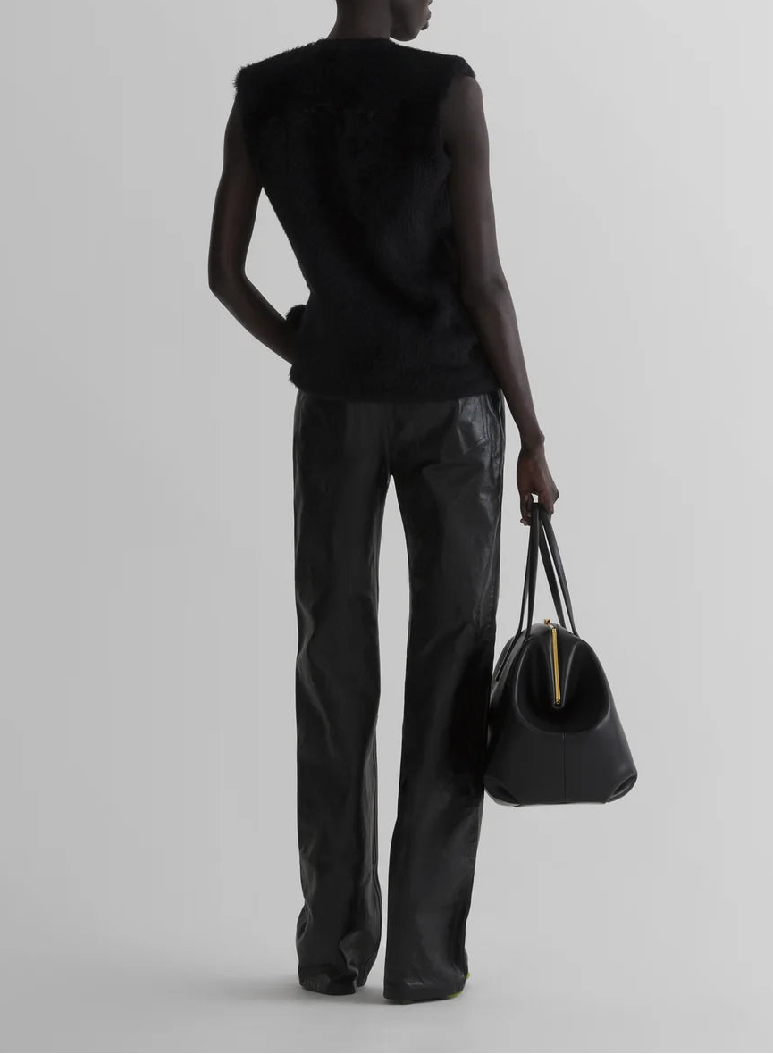 brushed knit sleeveless top