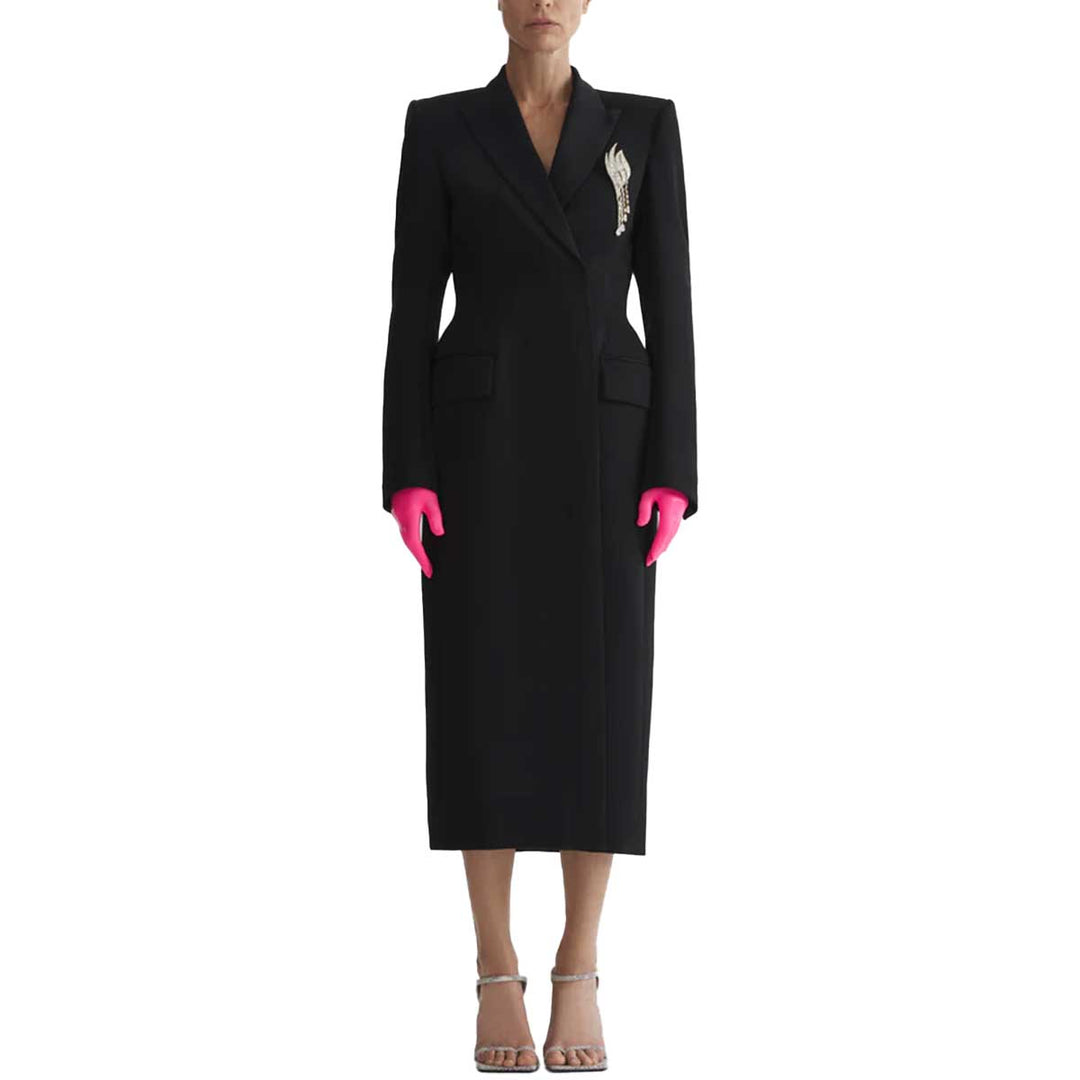 black hourglass coat