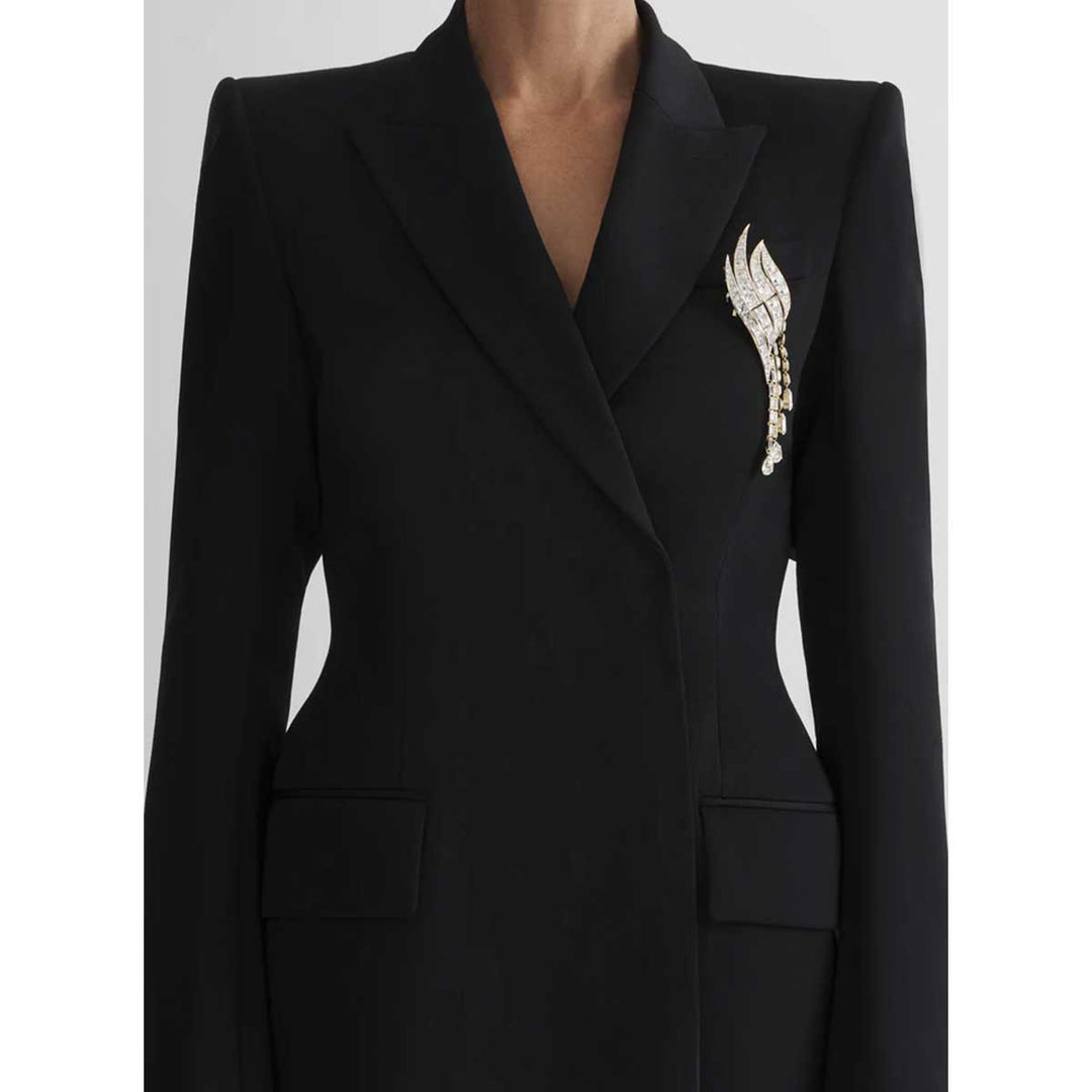 black hourglass coat