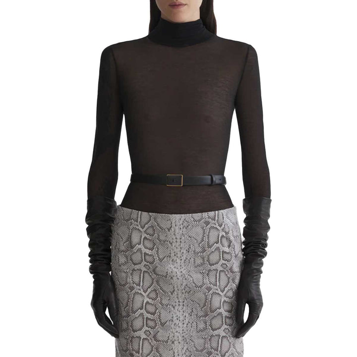 black turtleneck top