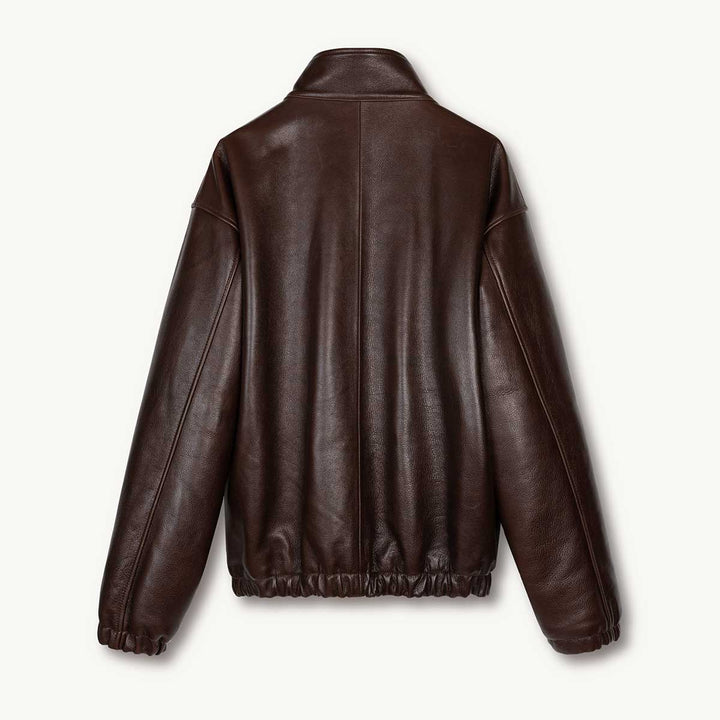 Leather Bomber Jacket in Calfskin