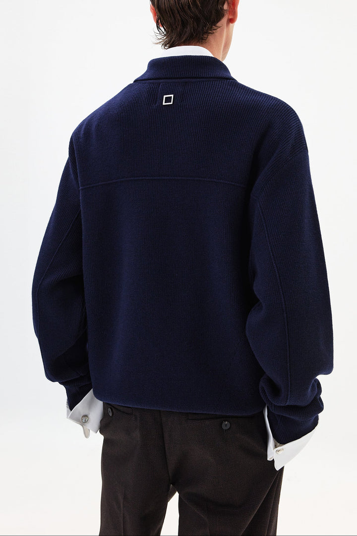 Navy Half-zip Sweater