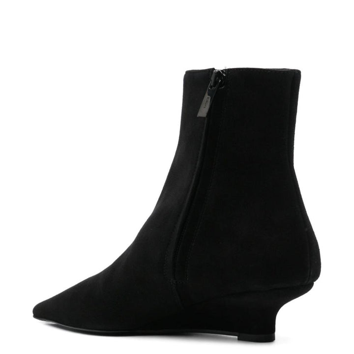 Sharp suede ankle boots