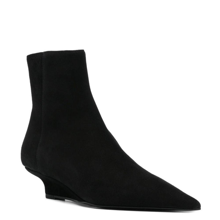 Sharp suede ankle boots