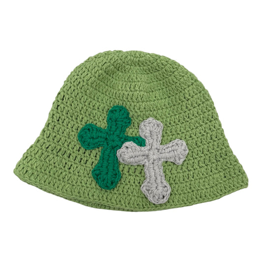 3D Double Cross Handmade Knit Hat 【H Type】