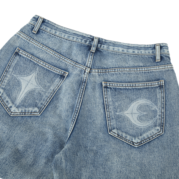 Double Knee Denim Short - THUG CLUB