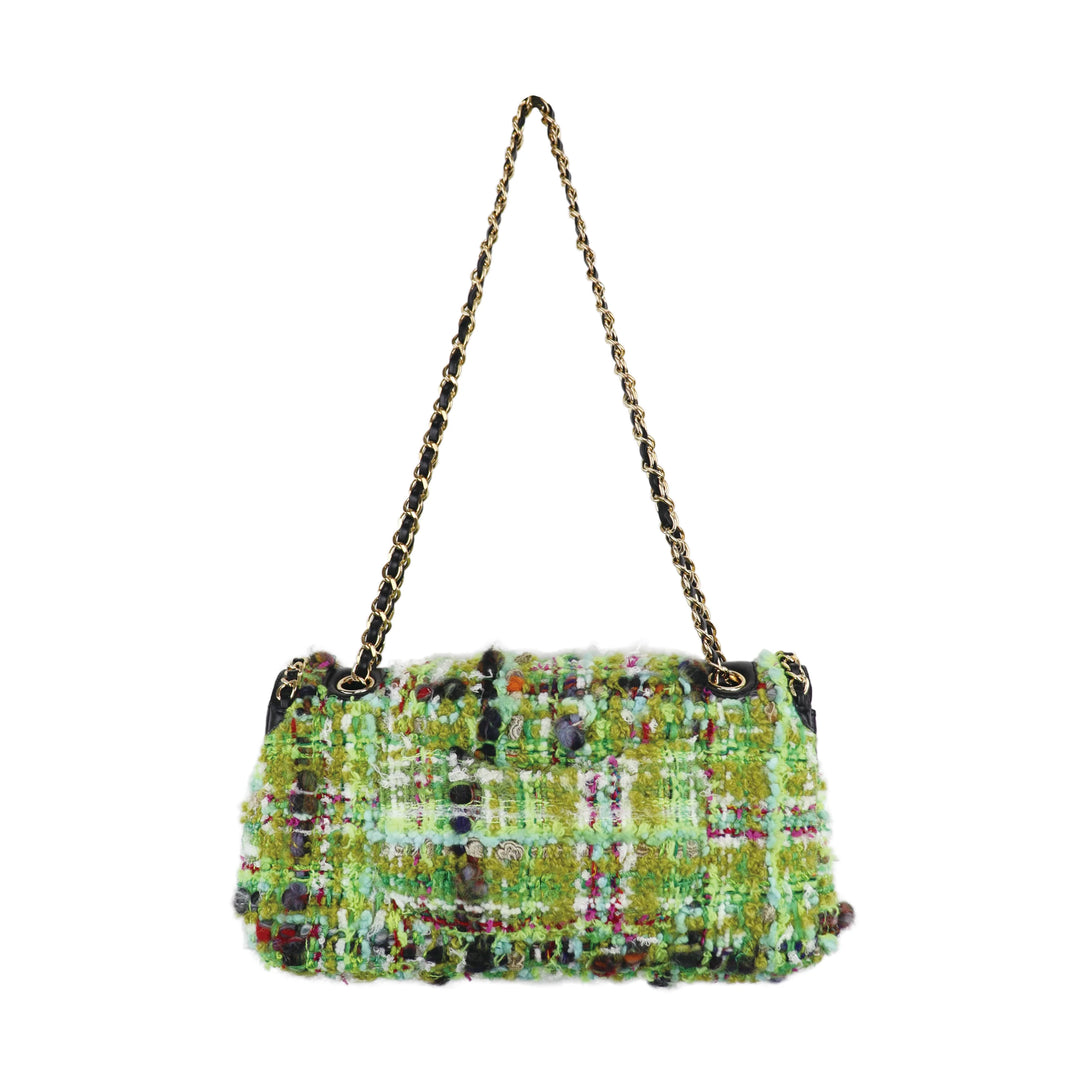 Tweed Chain Bag 30 Hand woven fabric by Chieco hoda (GOLD)