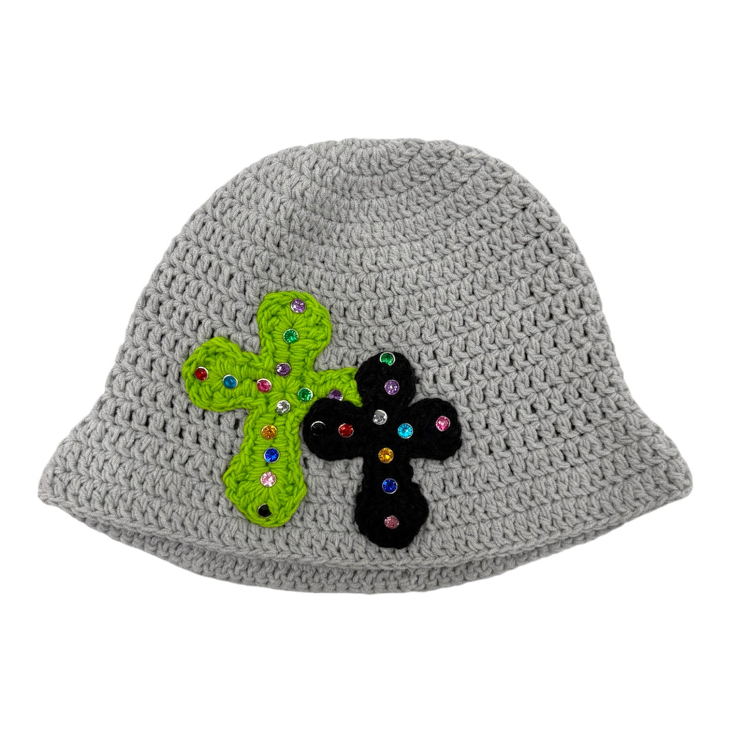 YARN | 3D double Cross Handmade Knit hat