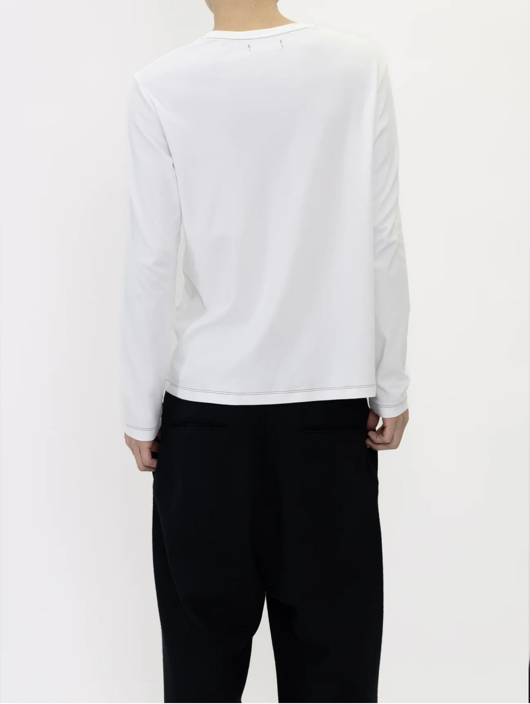 Contrast Stitch Long-sleeve Top