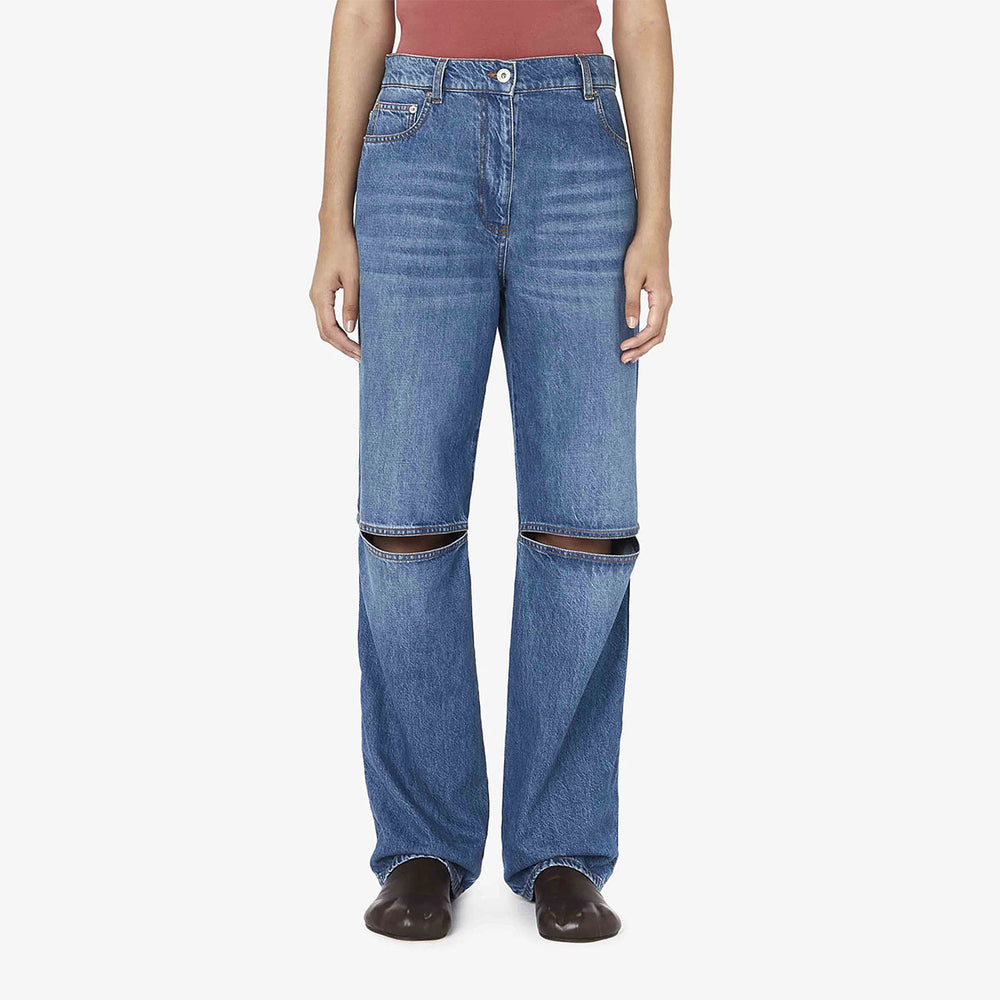 JW Anderson - CUT OUT KNEE BOOTCUT JEANS