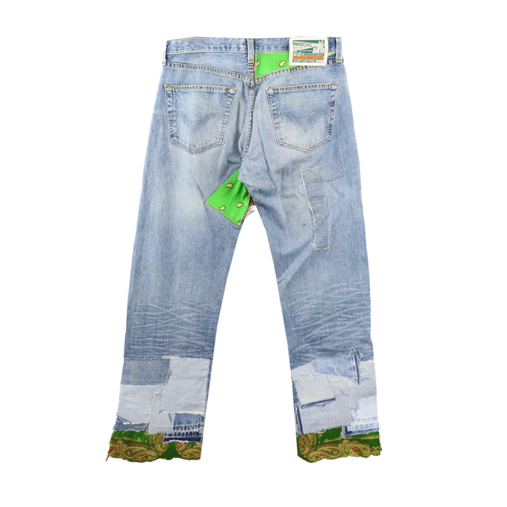 THE WORLD IS YOURS - Kinran Patchwork Denim Pants (THE WORLD IS YOURS × INNOCENCE)