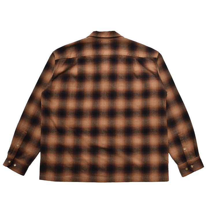 C.Flannel Ombre Open Collar SH