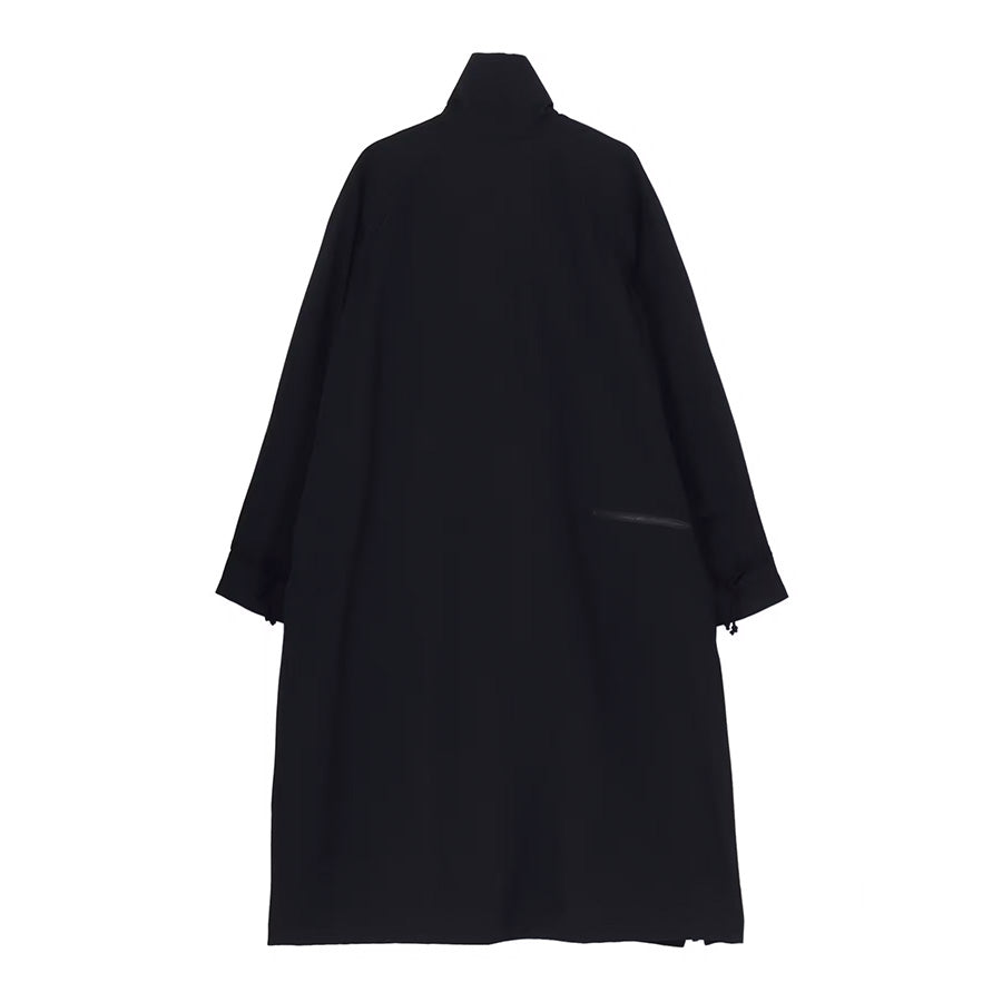 Yohji Yamamoto - WOOL GABARDINE CROSS SHAPED ZIPPER COAT