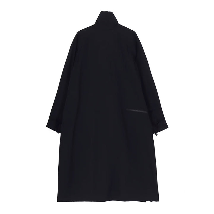 Yohji Yamamoto - WOOL GABARDINE CROSS SHAPED ZIPPER COAT