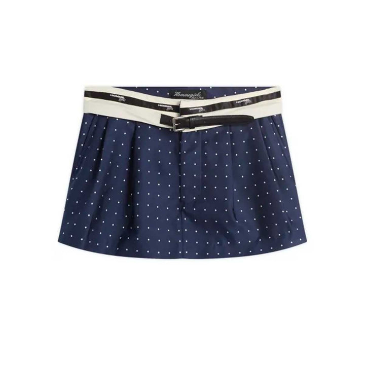 HommeGirls - FLIP WAIST MINI SKIRT W/ BELT