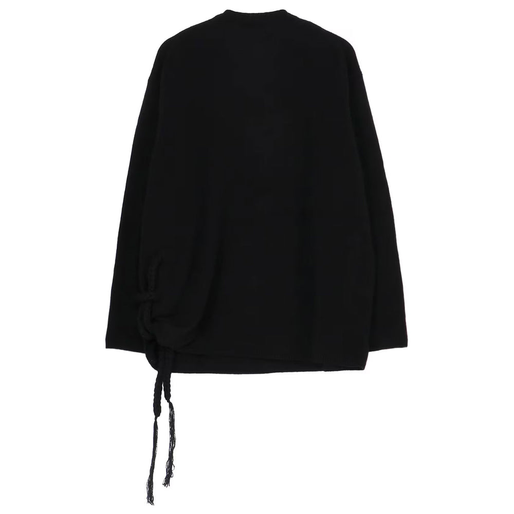 Yohji Yamamoto - 7G1P PLAIN STITCH WITH STRING STRING ROUND NECK PO