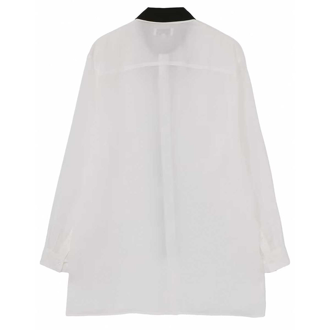 Yohji Yamamoto - CELLULOSE LAWN DOUBLE COLLAR BLOUSE