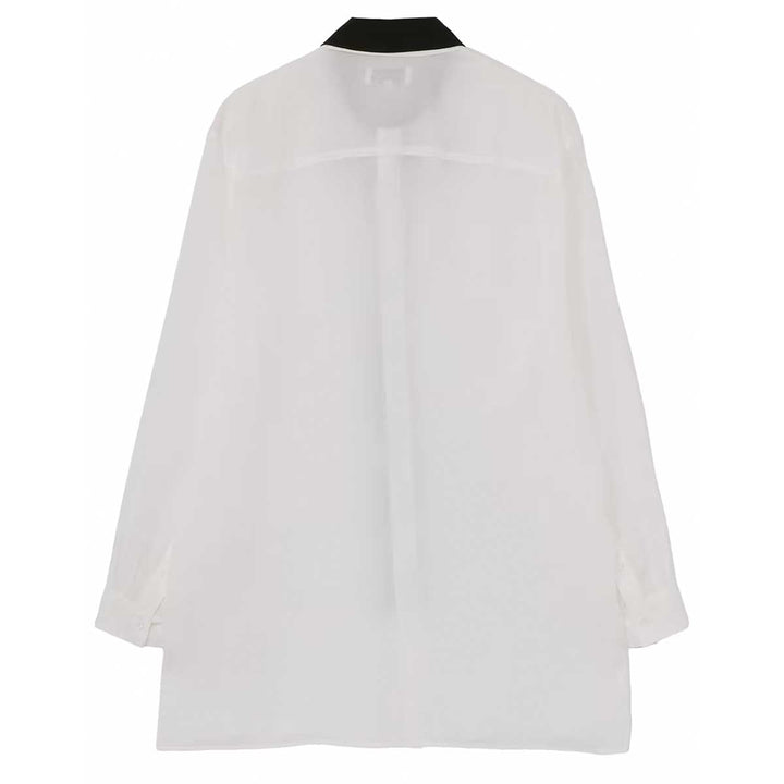 Yohji Yamamoto - CELLULOSE LAWN DOUBLE COLLAR BLOUSE