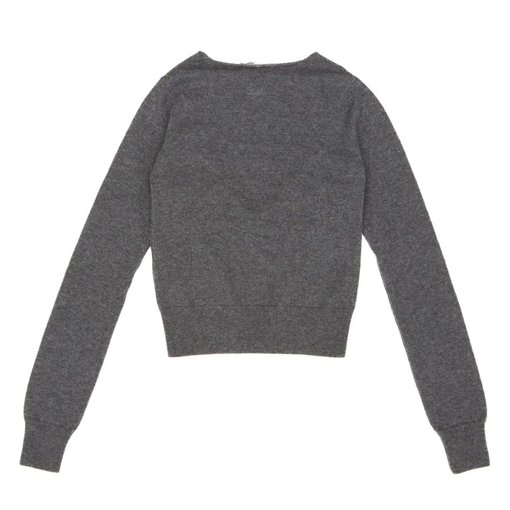 cashmere v-neck knit top