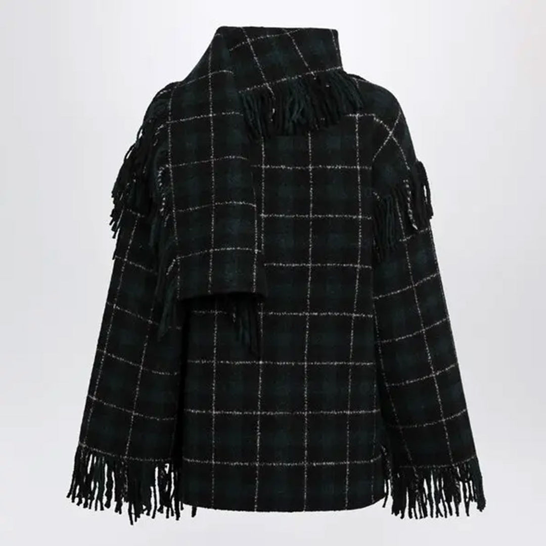Fringed scarf jacket