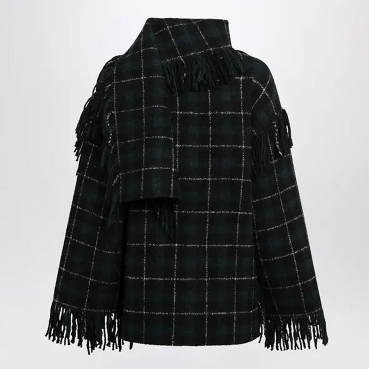 Fringed scarf jacket