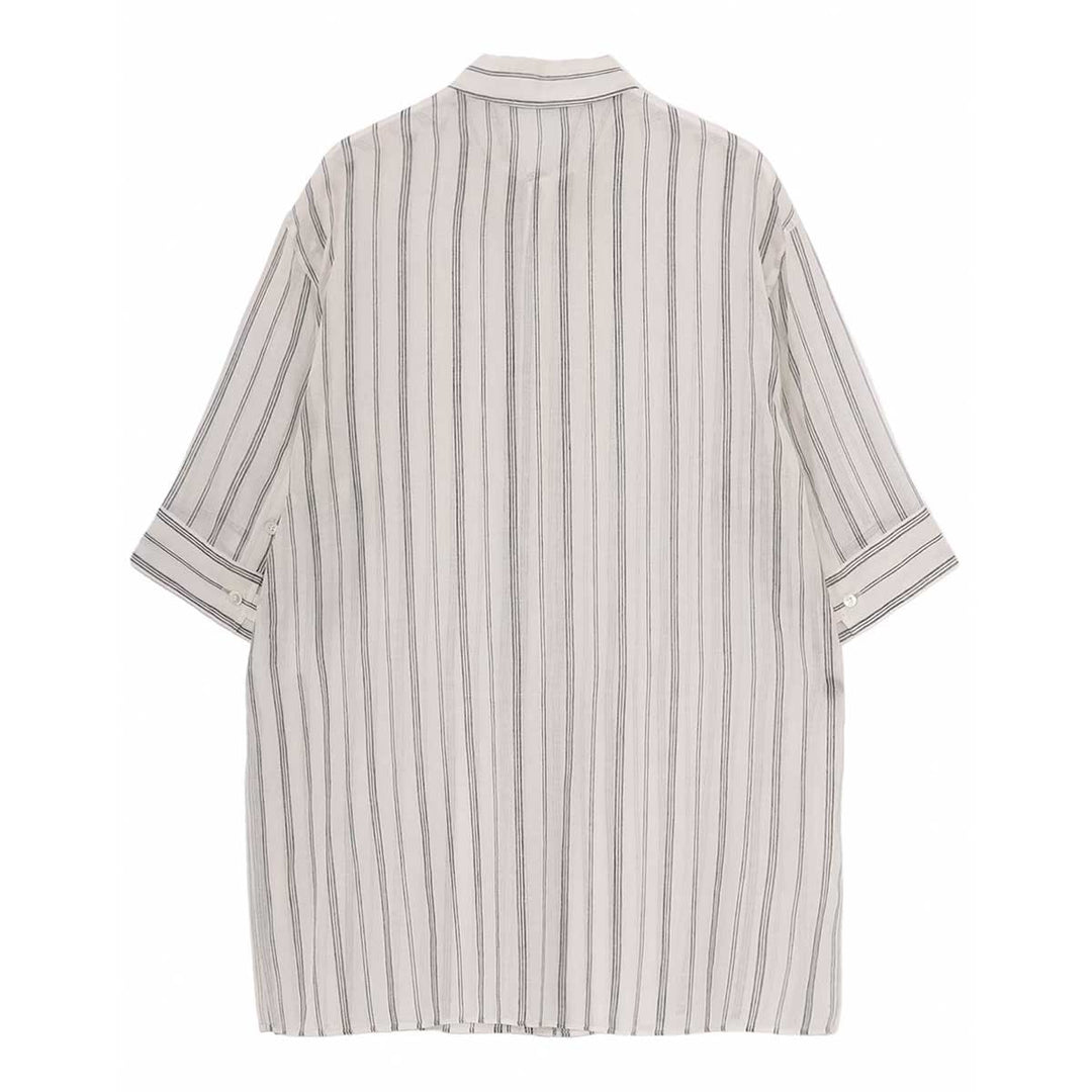 KHADI STRIPE SHORT SLEEVE BLOUSE